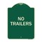 Signmission Designer Series Sign-No Trailers, Green & Tan Heavy-Gauge Aluminum Sign, 24" x 18", G-1824-23563 A-DES-G-1824-23563 - alternate 1